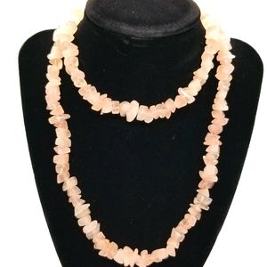 Pink crystal necklace